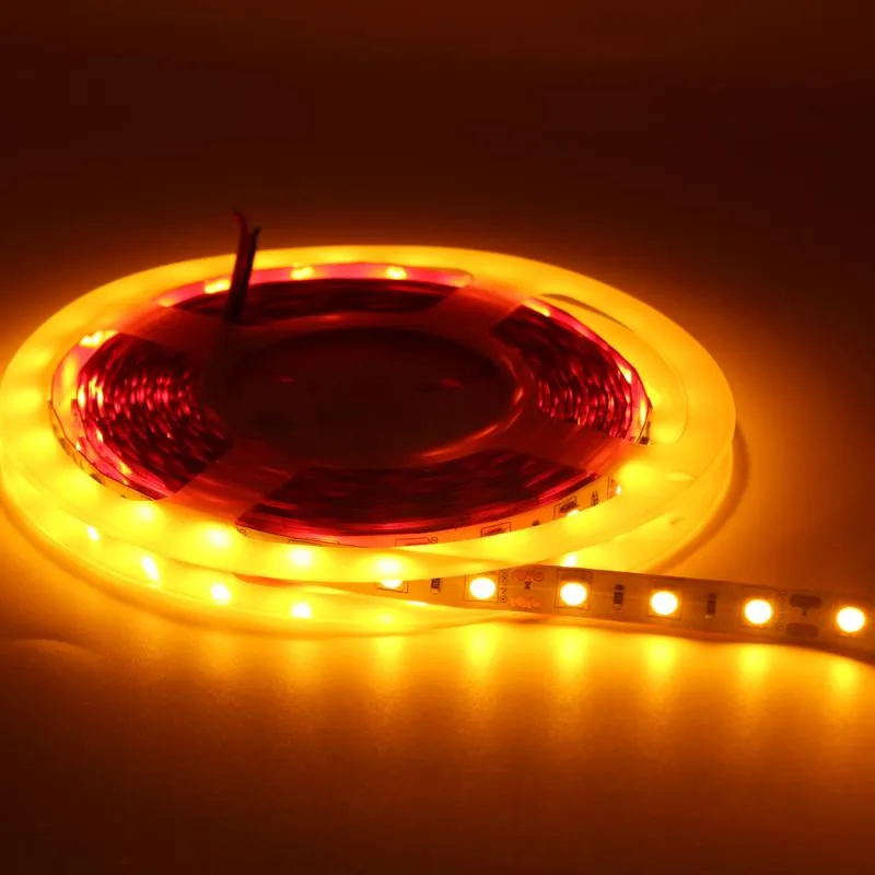 Strips 5m 300 LED Strip Light Orange SMD Golden Ribbon Diode Tape Rope Lights 12V Flexible String Lamp For DecorLED StripsLED