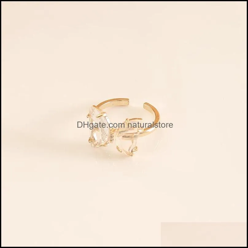spinning fashion butterfly women`s ring crystal open simple banquet wedding designed birthday gift to girl