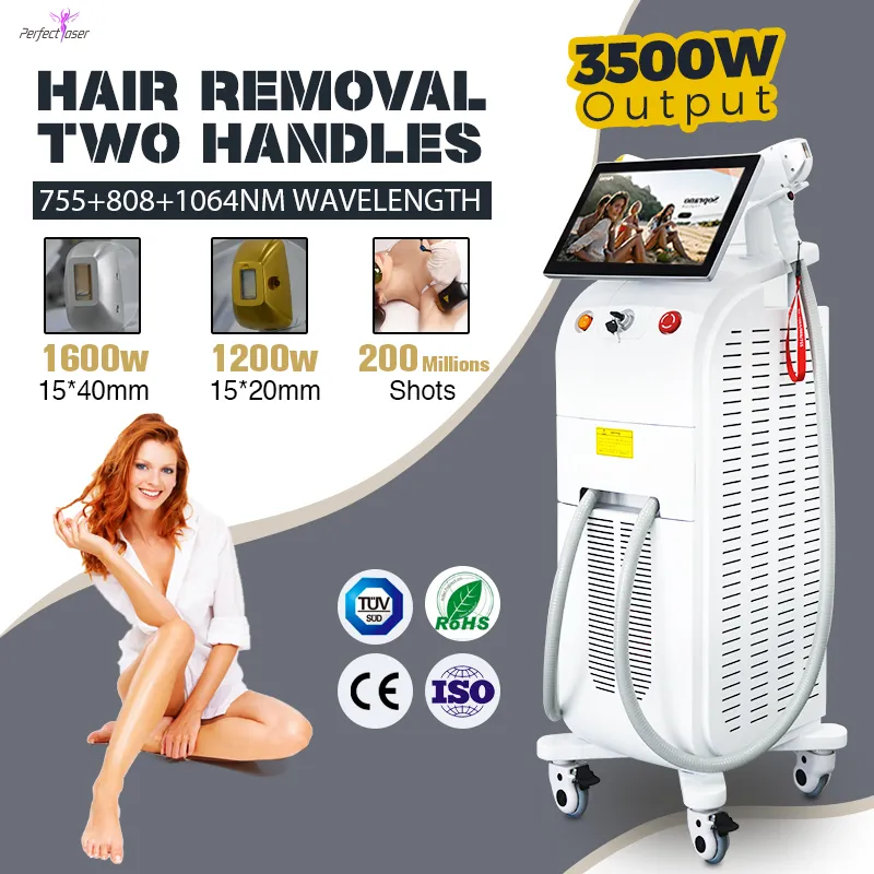 2023 ice titanium big power laser 808nm 755nm 1064nm ice platinum hair removal machine CE approved