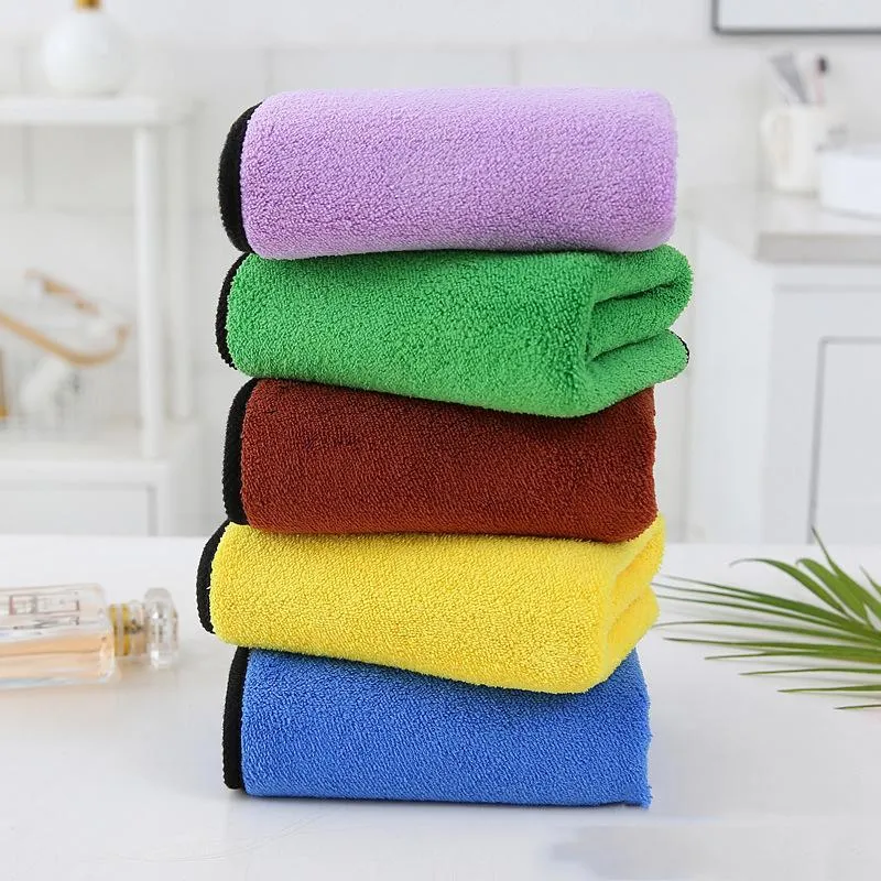 Household Microfiber Kitchen Towel Anti-Grease Non-stick Oil Wiping Rags Super Absorbent Car Cleaning Cloth Soft Washing Dish Towels 30*40CM/12*16INCH HY0166