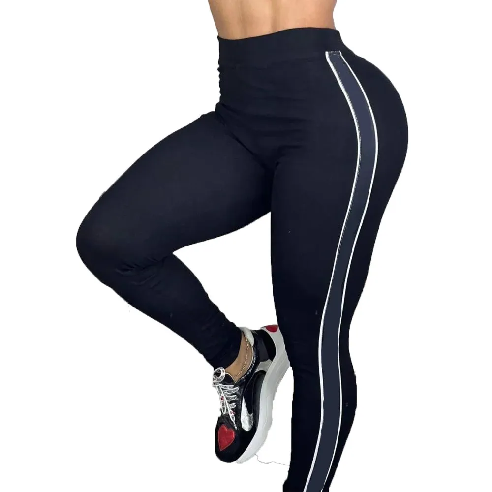 Leggings da donna Pantaloni da yoga Vita alta Sport Abbigliamento da palestra Collant da corsa firmati Elastic Fitness Lady Pantaloni da esterno Tummy Control Butt Lift Quick Dry Solid