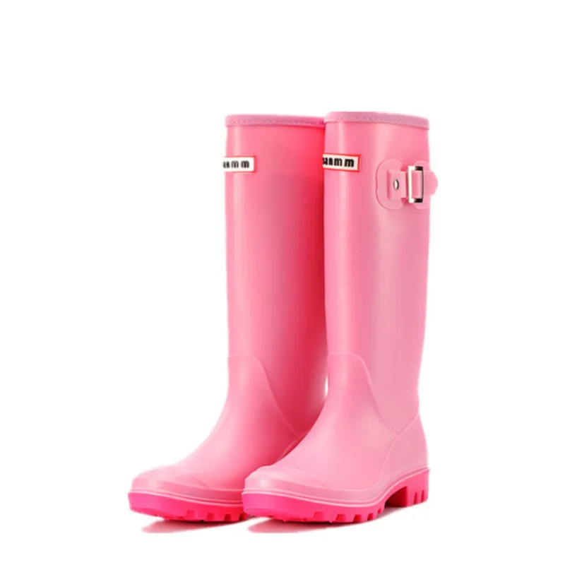 Fashion Non-slip Rain Boots Women Knee-High Water Boots Waterproof Long Tube Rubber Boots Womens High Tube Galoshes Rain Shoes 220622