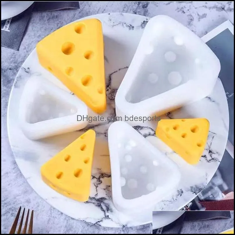 Cheese Shape Silicone candle Mold Scented Mousse Cake Moulds soap mold Chocolate Fondant Pastry Baking Decorating Tools Bakeware