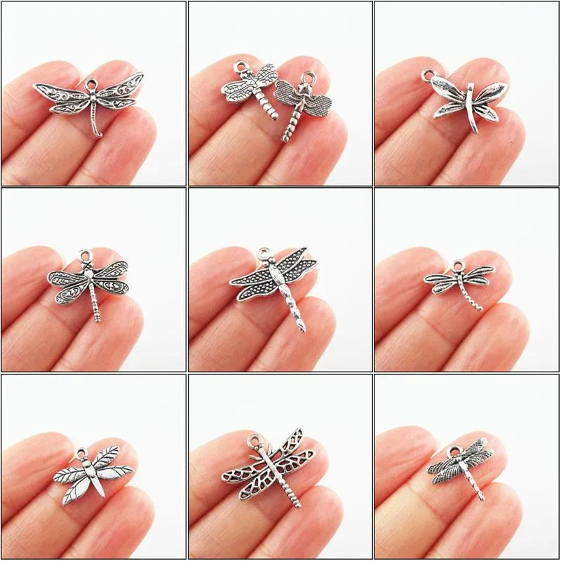 Charms Mode Schöne Tier Libelle Tibetisch Silber Überzogene Anhänger Für Geschenke JewelryCharms