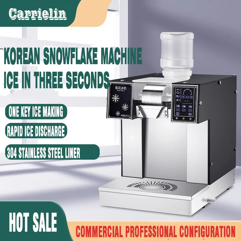 Machine à glace de neige broyeur d'éponge de lait refroidi Commercial coréen 1350W glaces gonflantes magasin chaud continu