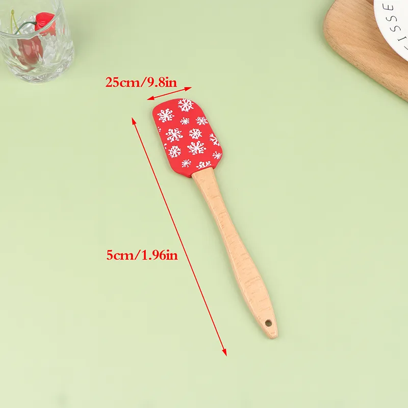 Spatule Pâtisserie de Noël 25 cm - Manche plastique, spatule silicone