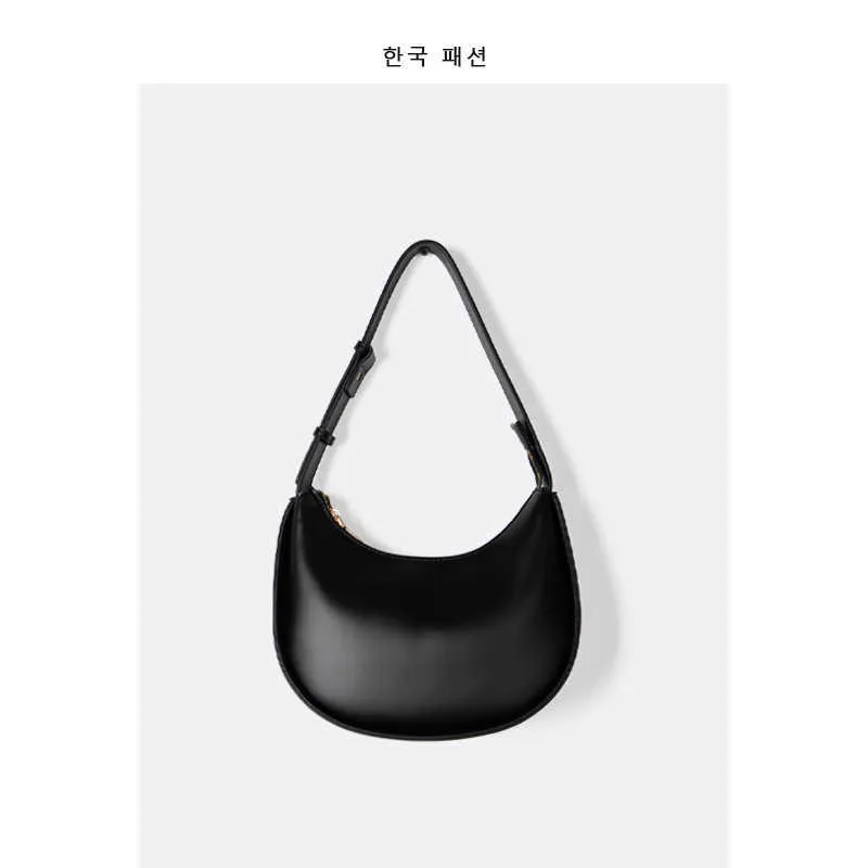 가방 여성 가방 2021 새로운 한국 초승달 핸드 헬드 겨드랑이 트렌드 틈새 디자인 반원형 어깨