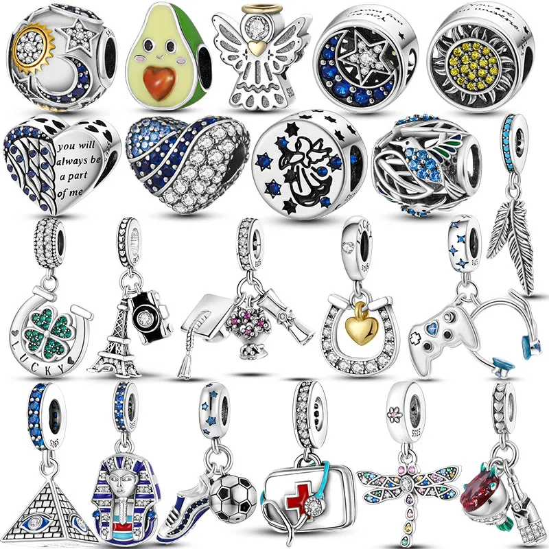 Breloque en argent Sterling 925, serpent, tasse à café, chien, perle de Cactus, adaptée aux bracelets Pandora, accessoires de bijouterie à faire soi-même