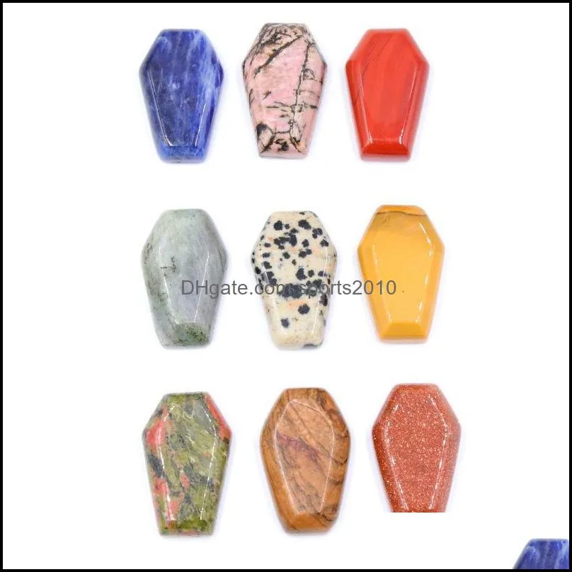 mini natural crystal stone ornaments coffin shape reiki healing chakra quartz mineral tumbled gemstones hand piece home lucky decoration sports2010