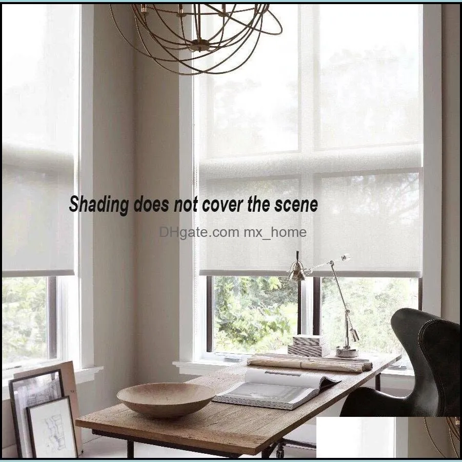 Sunscreen Roller Blinds for Living Room Outdoor Indoor UV Blocking Fire Waterproof Shading Window Blinds for Office JL1003