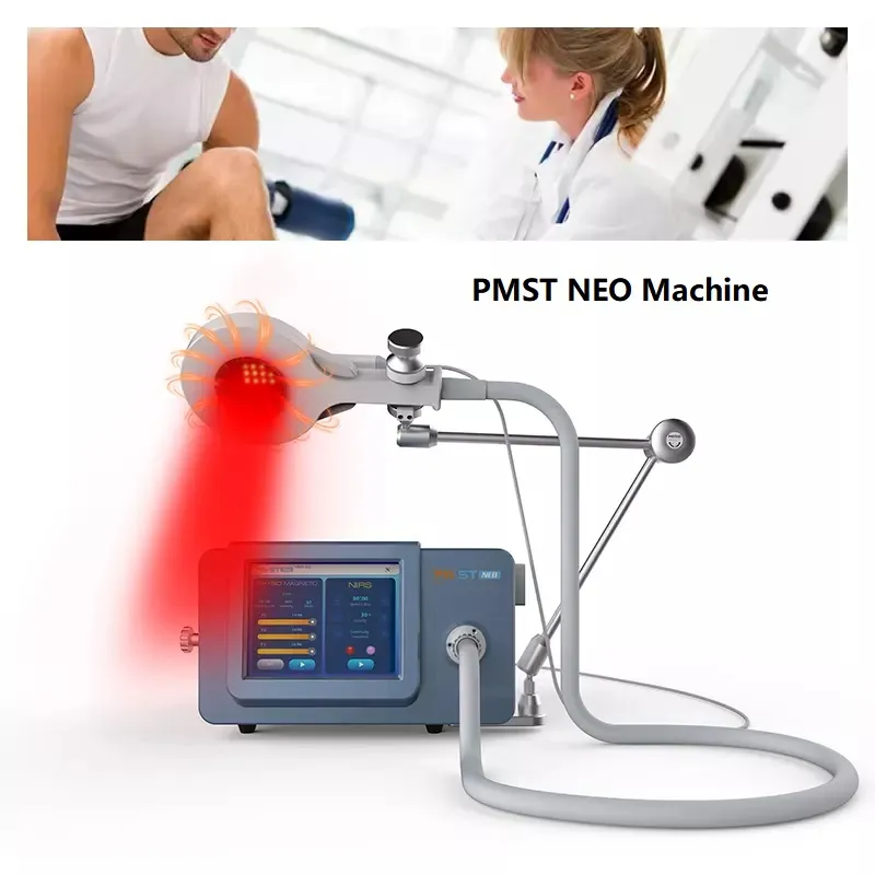 Magneto fysisk massageterapi smärtlindring maskin 2 i 1 super trandcution utrustning med infraröd ljus för sportskador och fysioterapibehandling till försäljning