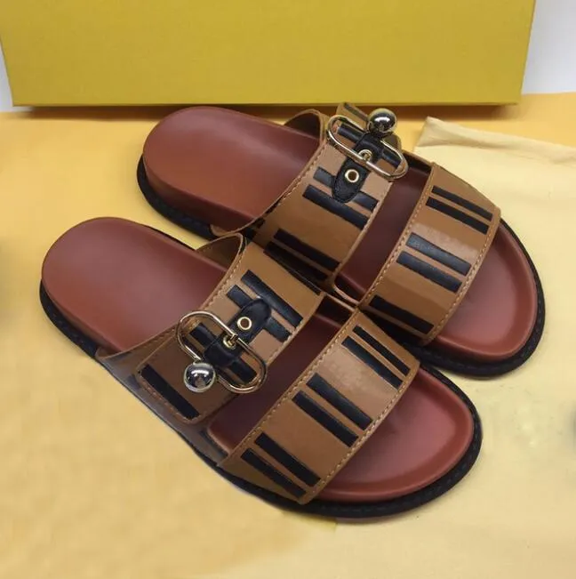 Designer Pantoufles en cuir véritable sandales pour femmes BOM DIA FLAT MULE Cool Slides élégants sans effort 2 sangles avec boucles dorées ajustées Pantoufles d'été pour femmes