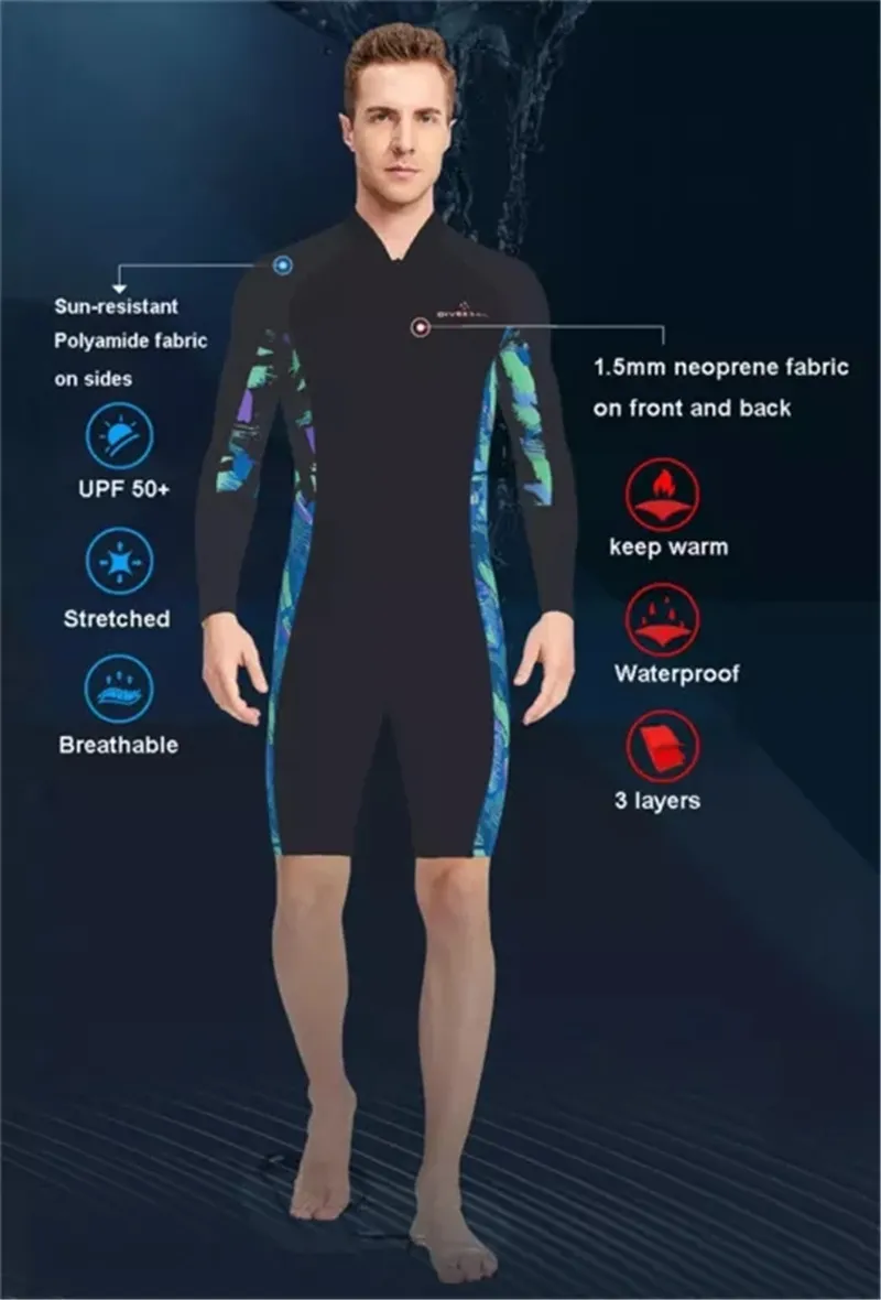 UPF 50 Mens Neoprene 7mm Semi Dry Wetsuit With Long Sleeves And Thermal  Technology For Swimming, Snorkeling, And Surfing From Amazingeyes, $22.56