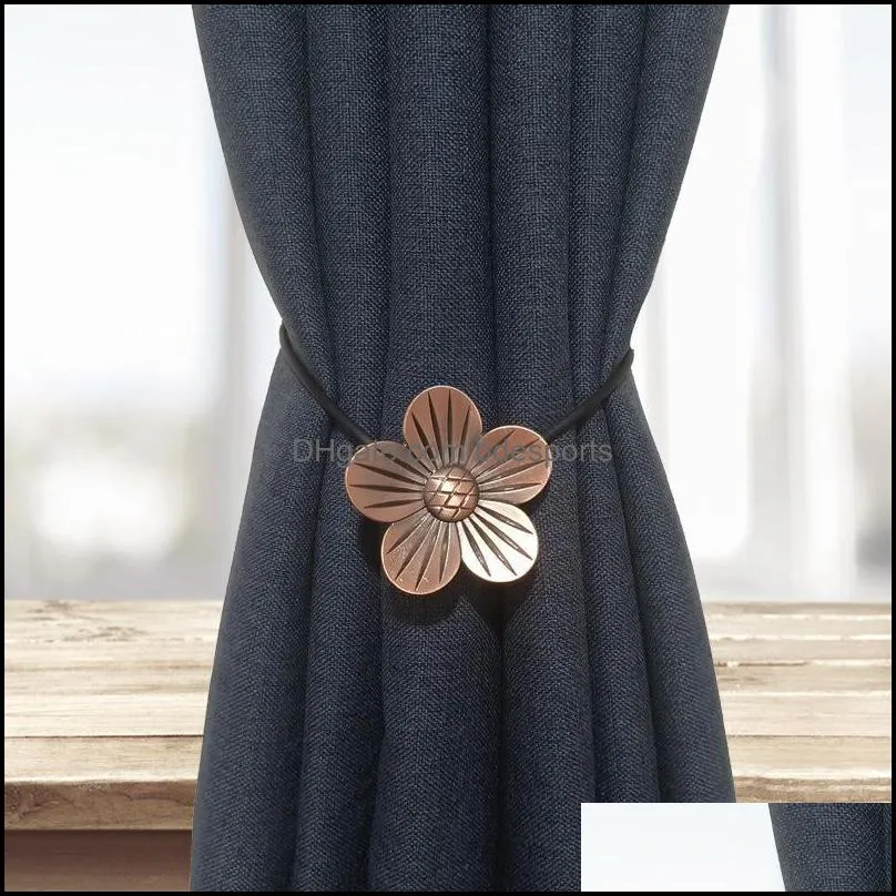 Other Home Decor 1Pcs Flowers Curtain Buckles Europe Style Magnet Curtains Tieback Magnetic Holder Accessories