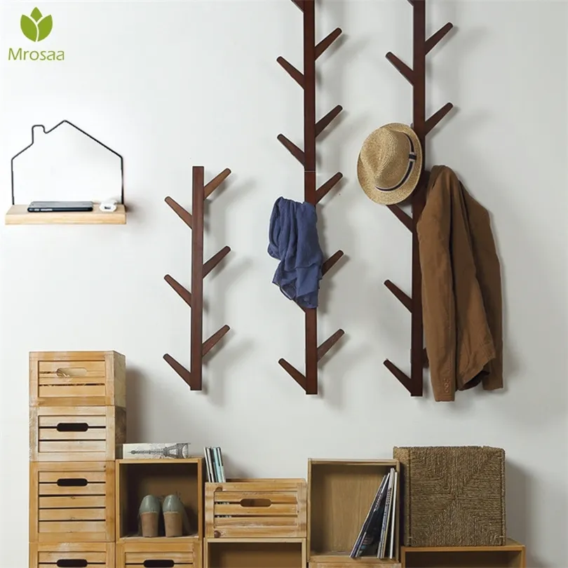 Wall Hooks,4 Pack Cute Heavy Duty Coat Hooks Wall Mounted,Natural Wood Hat  Rack Coat Hangers for Wall Art,Decorative Wood Coat Pegs,Wall Hanger