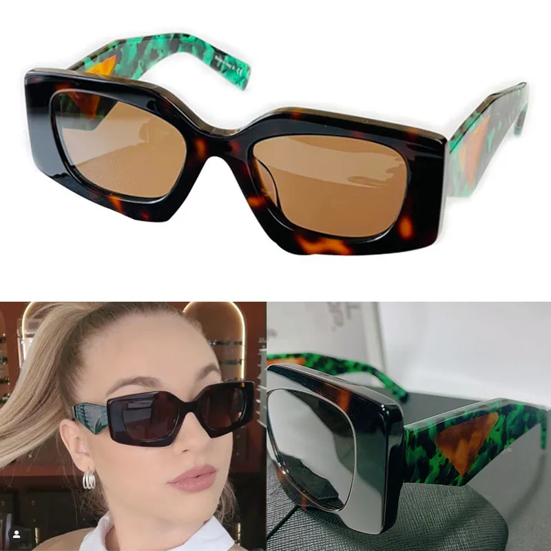 verde gema turquesa Symbole Diseñador Lujo mujer carey marco cuadrado Tonos geométrico HD Triángulo SPR15Y hombres esmeralda Lunette gafas