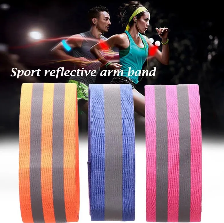 1pc cyclisme bandes réfléchissantes avertissement brassard réflecteur bracelet vélo lier sangle pantalon main jambe sport bande vélo alerte de sécurité maison