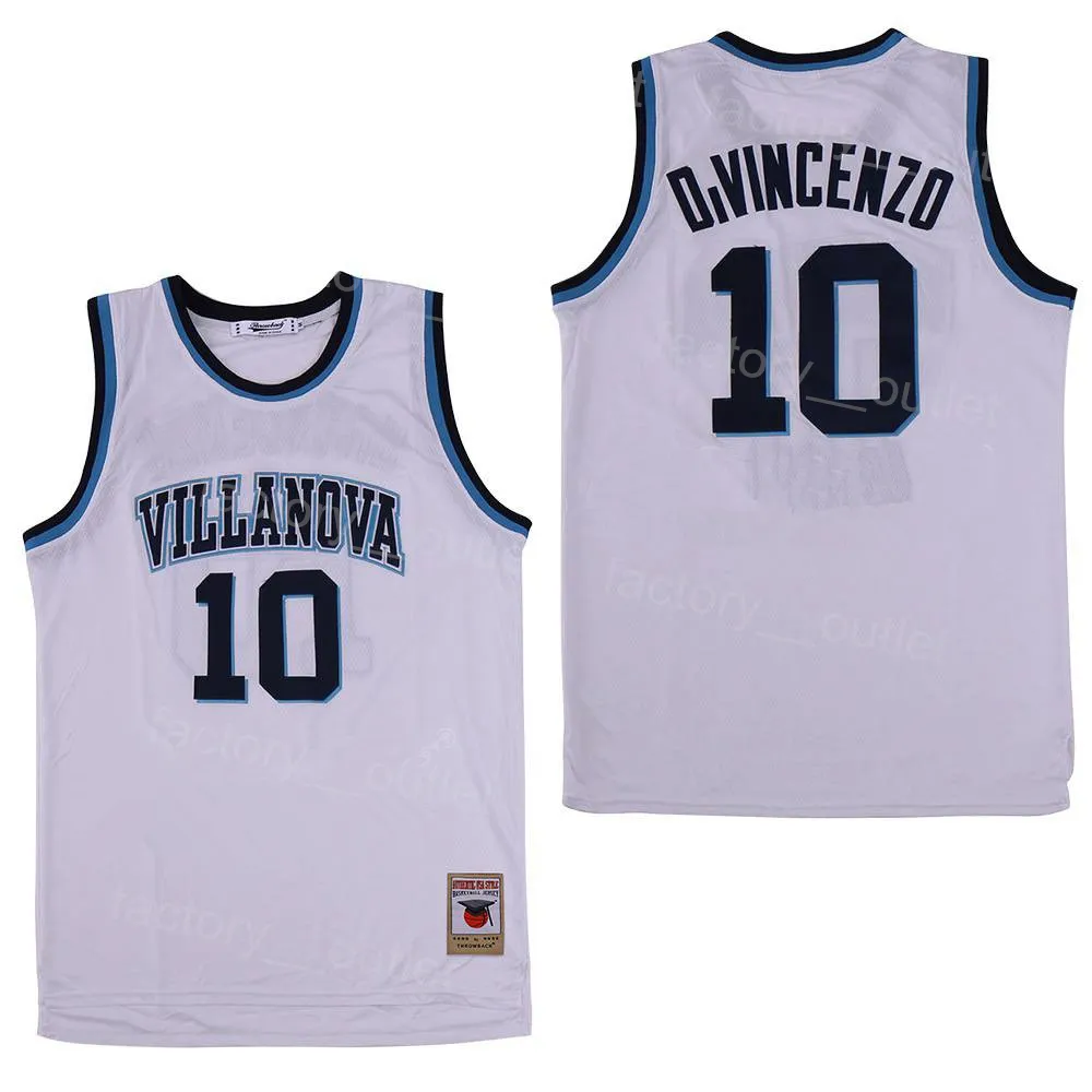 NCAA Villanova Wildcats College Basketball 10 Donte Divincenzo Jersey Men University Team Color White For Sport Fans Movie Hiphop Ademhopige hiphop allemaal gestikt