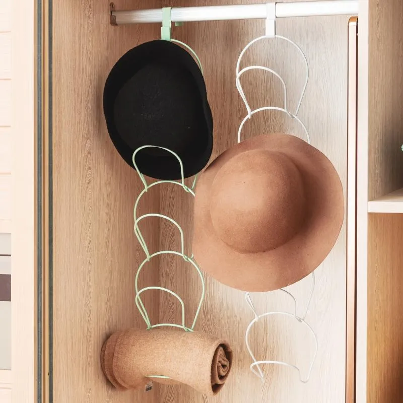 Ganci rotaie berretto cappello da cappello a portafoglio organizzatore a 5 pacchetti ganci per appendiabiti per cappelli asciugamano cucina da baseball porte multifunzionale/muro montato a parete