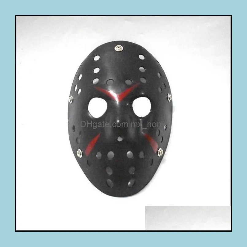 Retro Jason Mask Horror Funny Full Face Masks Bronze Halloween Cosplay Costume MasqueradeMasks Hockey Party Easter Festival Supplies