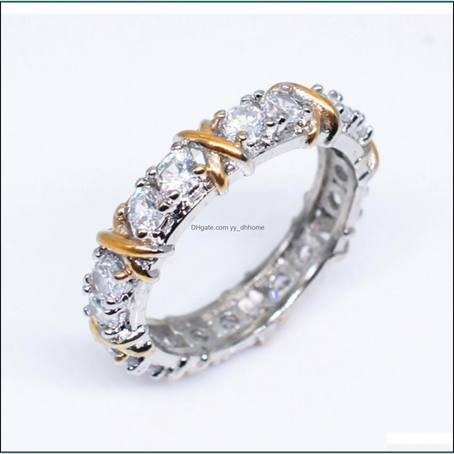 Elegant Fashion 925 Sterling Silver Band Rings Women Beautiful Wedding Jewelry Accessories Pretty Suit Female Hot Sell