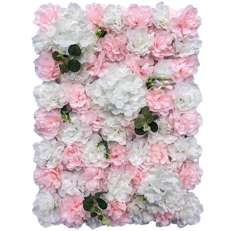 Fleurs décoratives couronnes fleur panneau pour mur soie artificielle anniversaire mariage décor bébé douche fête toile de fonddécoratif