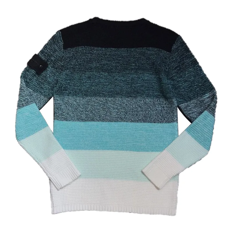 Hete verkoop Herentruien Gradiëntkleur Jumper Knitwear Heren Pullover Wolmix gebreide unisex sweater