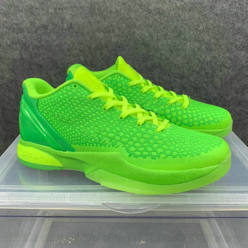 Zoom kobe 6 best sale grinch mens volt/black-green apple-crimson