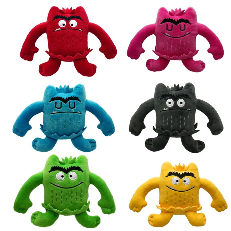 16cm Monster Emotion Plush Doll Cartoon Filled Dolls Toys Funny Kleuren Stuffed Animal Toy for Kids Birthday Gift Feel Comfortable