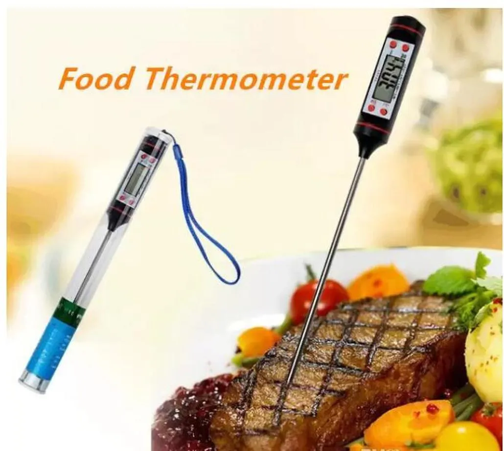 Termometro da cucina digitale portatile da 200 pezzi per cottura alimentare, sonda per carne, cucina, barbecue, sensore selezionabile