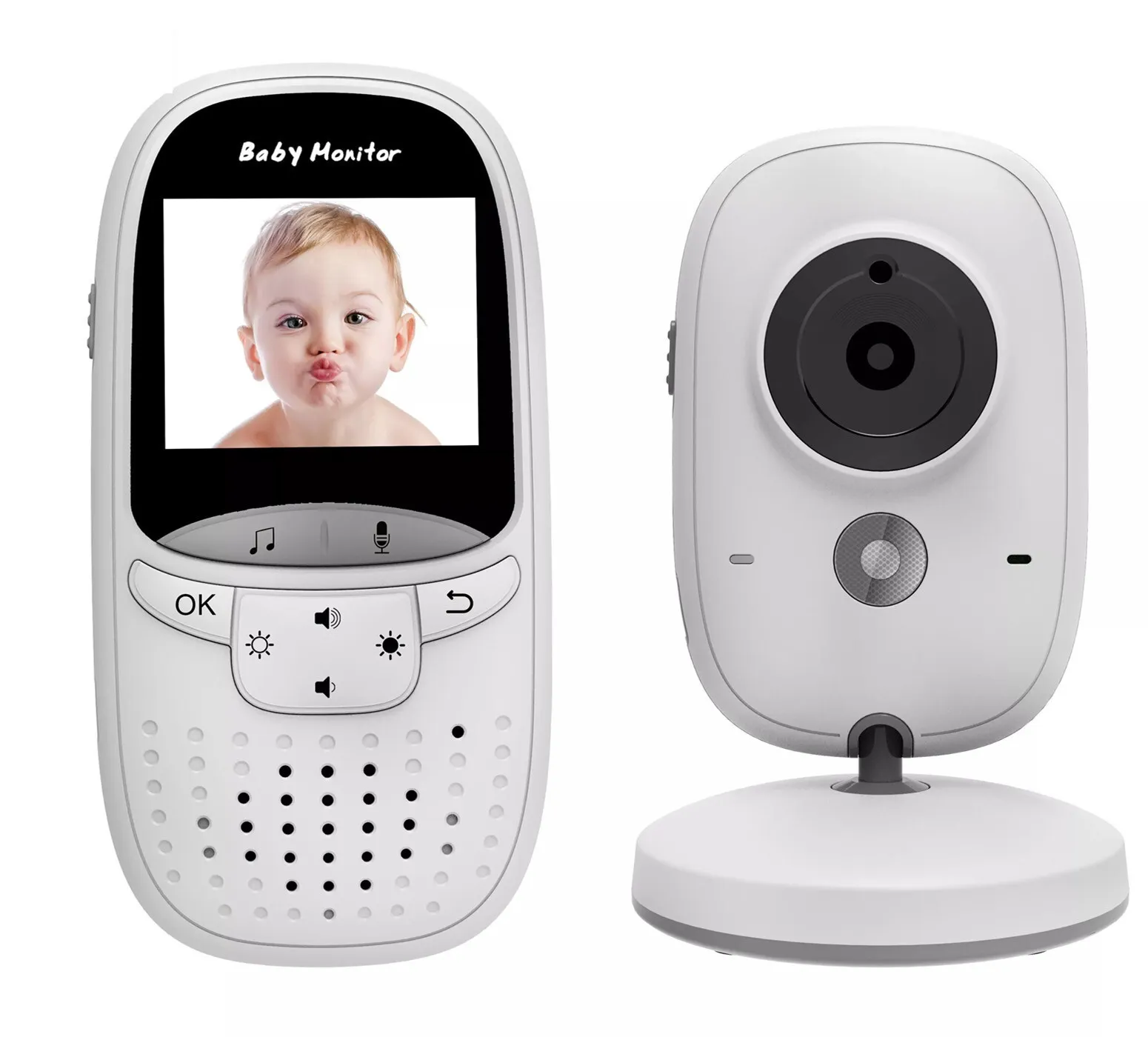 Baby Monitor VB602 IR Night Vision Temperatur Monitor Lullabies Intercom Vox Mode Video Baby Camera Walkie Talkie Babysitter