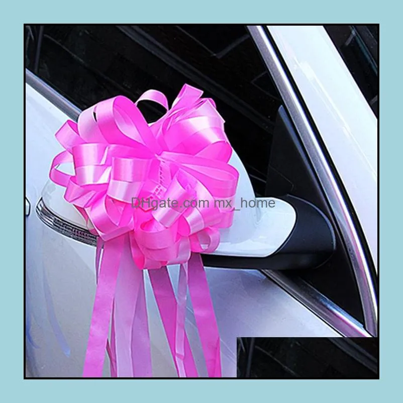 party decoration lazy person two color pull bow wedding car coloured ribbon flower ball products sell well with various pattern zwl471