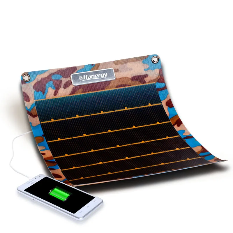 Solar Panel Telefon Ładowarka 7.7 W cienki, szczupły składanie USB Portable na wycieczkę na zewnątrz Bank Power Camping Bank