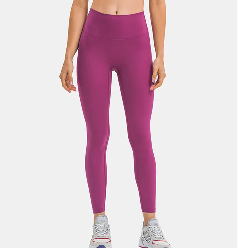 Leggings de yoga nus L-152 Taille haute Femmes Collants de fitness Pantalons de sport de course sans couture Sport Leggins Energy Gym Vêtements tenues