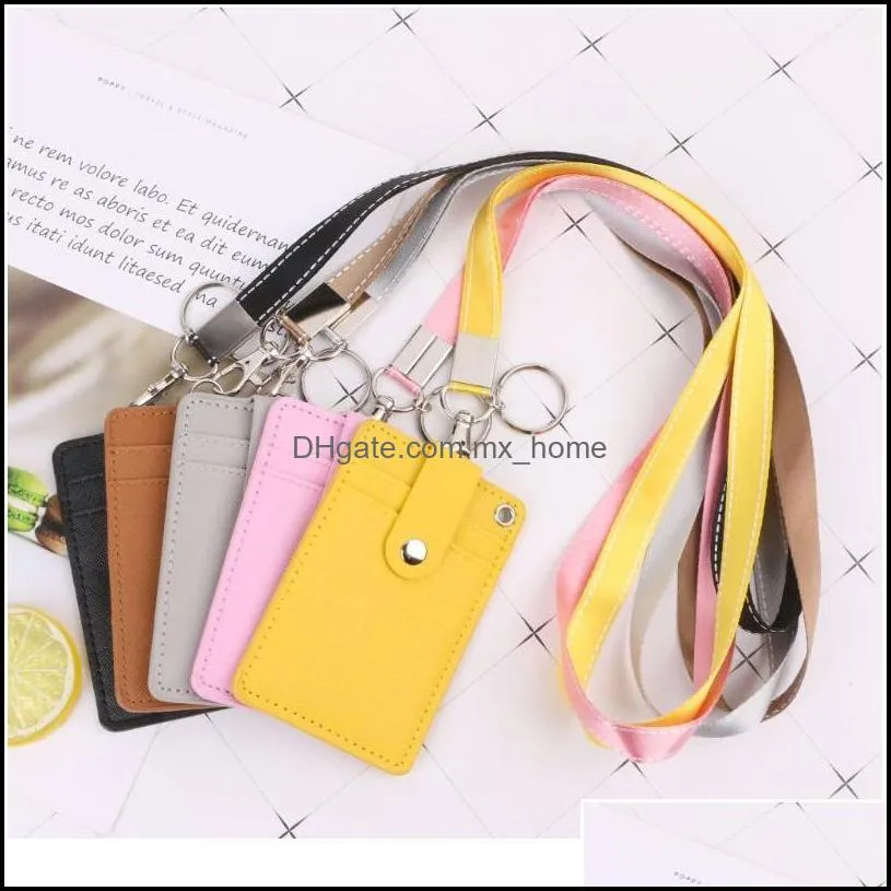 Thinkthendo Office Work School Id Card Badge Holder With Keyring Rope Layards Neck Strap Bag Accessories qyldug