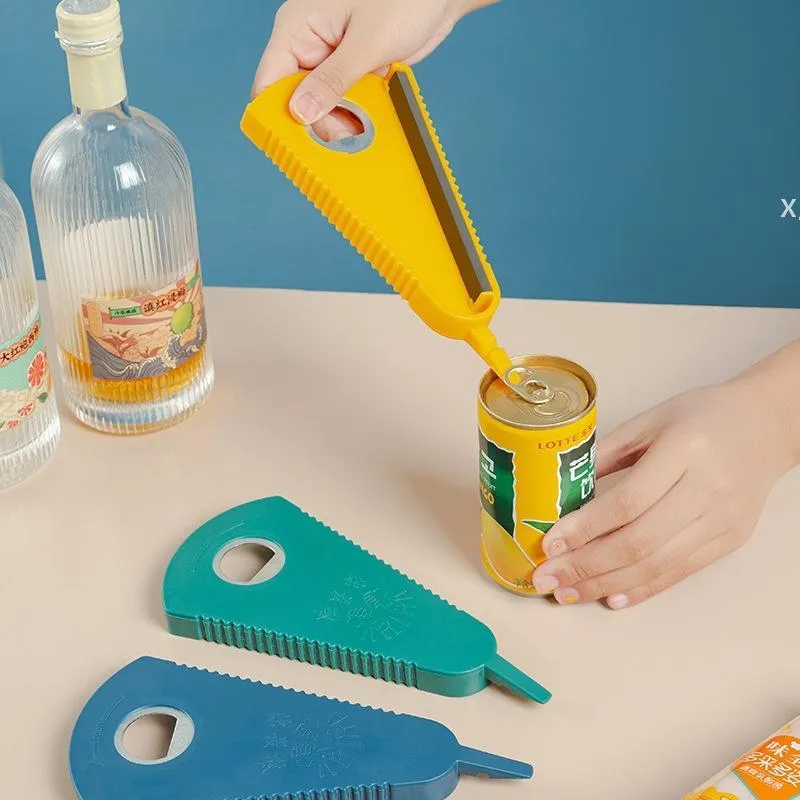 Jar Opener 5 i 1 Multifunktion Creative Can Openers Easy Grip Bottle Kit Silikonhandtag Köksverktyg Tillbehör till sjöss