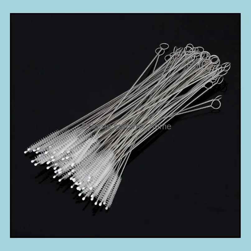 2000pcs/lot stainless steel straw cleaning brush brushes 200mmx50x10mm bottle brush sn1883