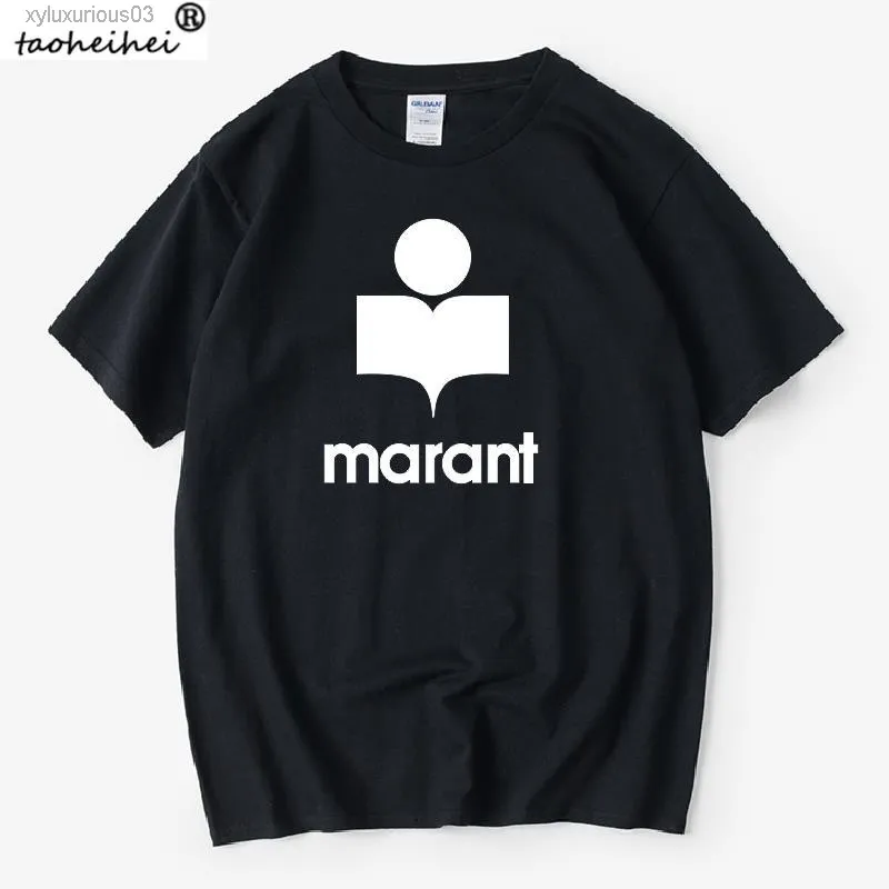 الحجم الكبير harajuku coton shir maran النساء الرجال الصيف ذكر العنق السببي tshirs العلامة التجارية