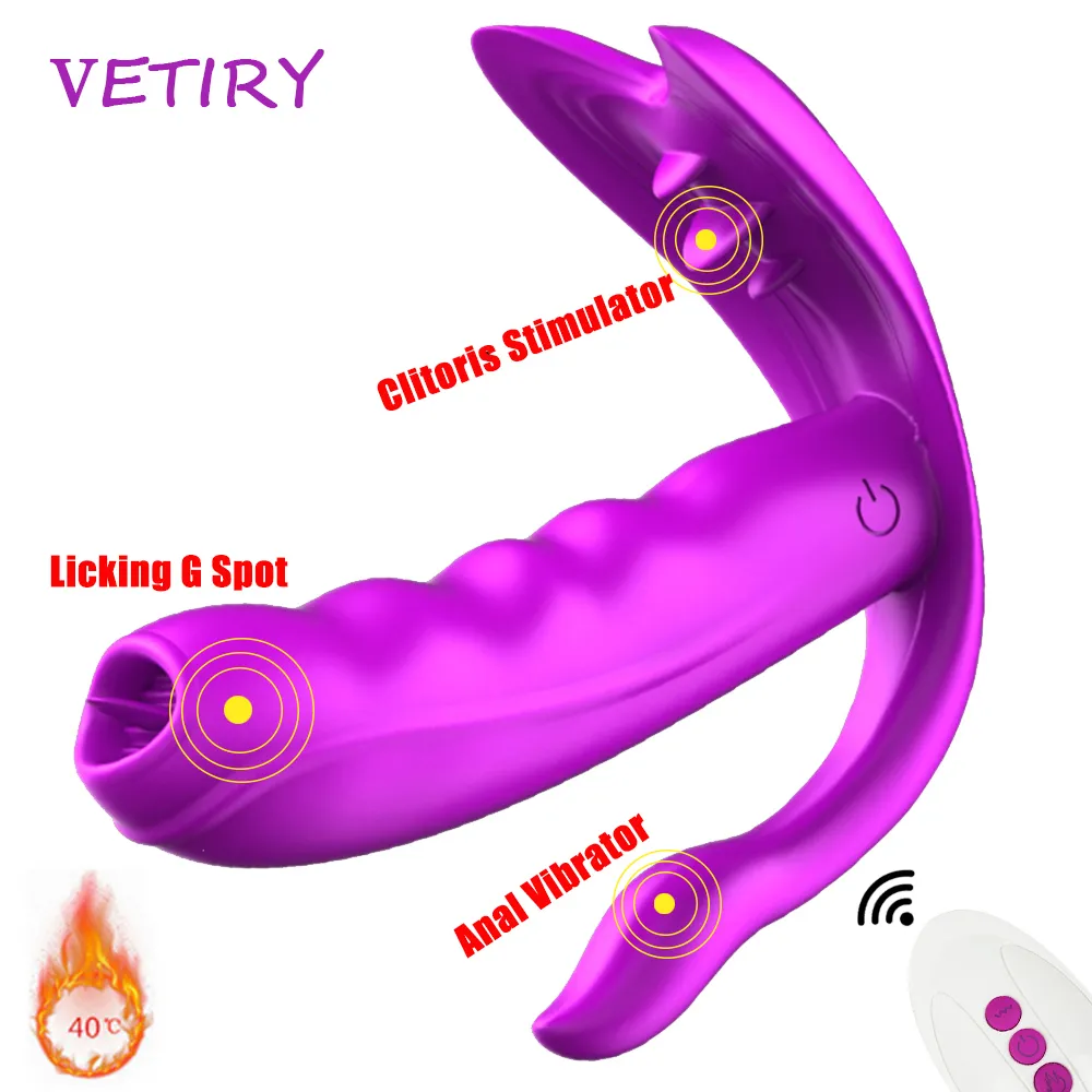 Vagina tunga slickar värme vibrator kvinnlig bärbar dildo klitoris stimulator anal massage oral sexig leksak för kvinnor
