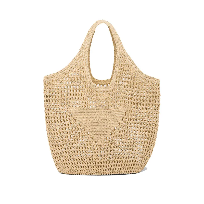 Straw Hollow Tote Bag Fashion Designer Womens Boodschappentassen Nieuwe zomer Raffia Bakken Geweven Schouder Strandtas Handtas