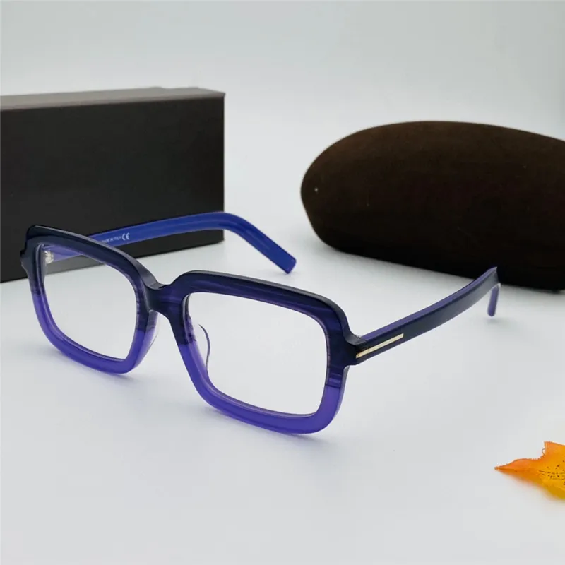 Tom Fords Femmes Optical Men Eyeglass Retro 5767 Style Anti-Blue Luges Light Lens Plate carrée Cadre complet