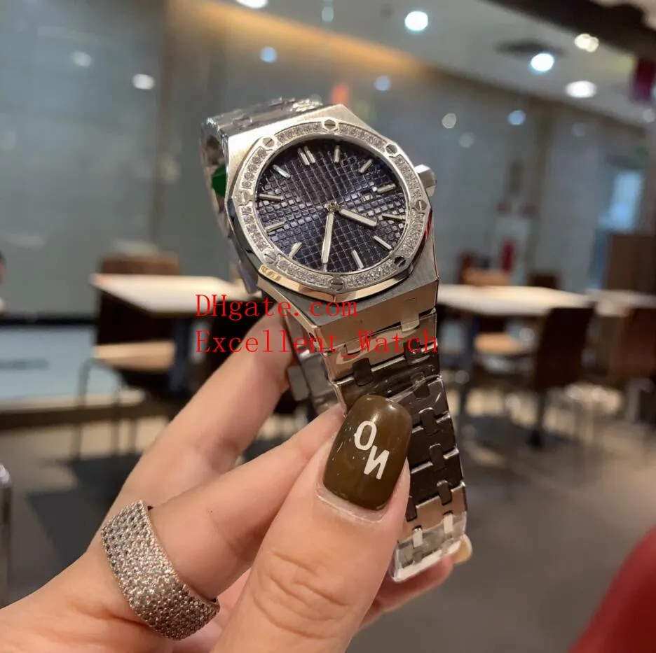 17 colores de relojes de pulsera de damas 33 mm 67650 67651 Bisel de diamante de acero inoxidable VK Relojes de cuarzo2632