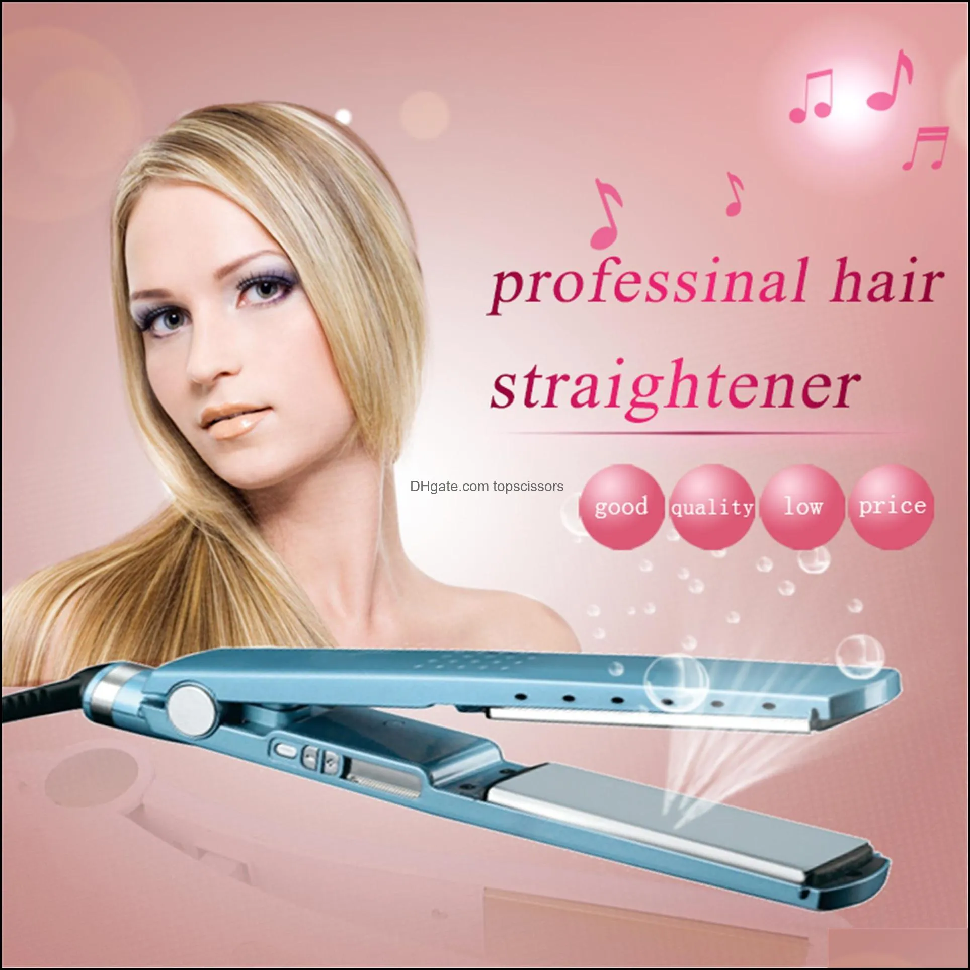 dropship Hot NEW! PRO Na-No! TITANIUM 1 1/4 plate Flat Iron Ionic Hair Straightener DHL Free 20pcs guangzhou18