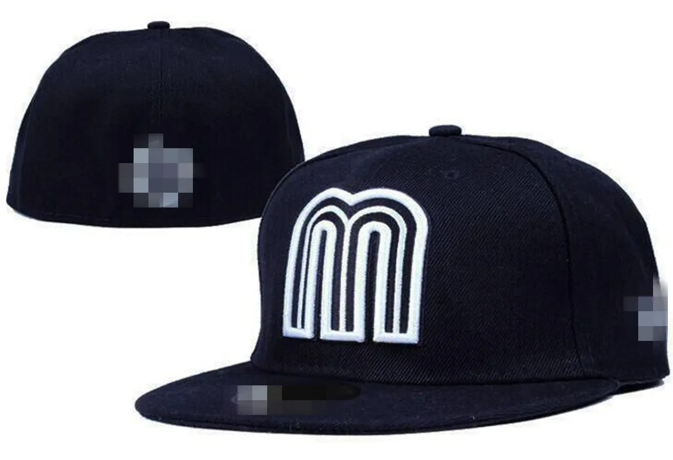 2022 Mexico Fitted Caps Letter M Hip Hop Size Hats Baseball Caps Adult Flat Peak For Men Women Full Closed H6