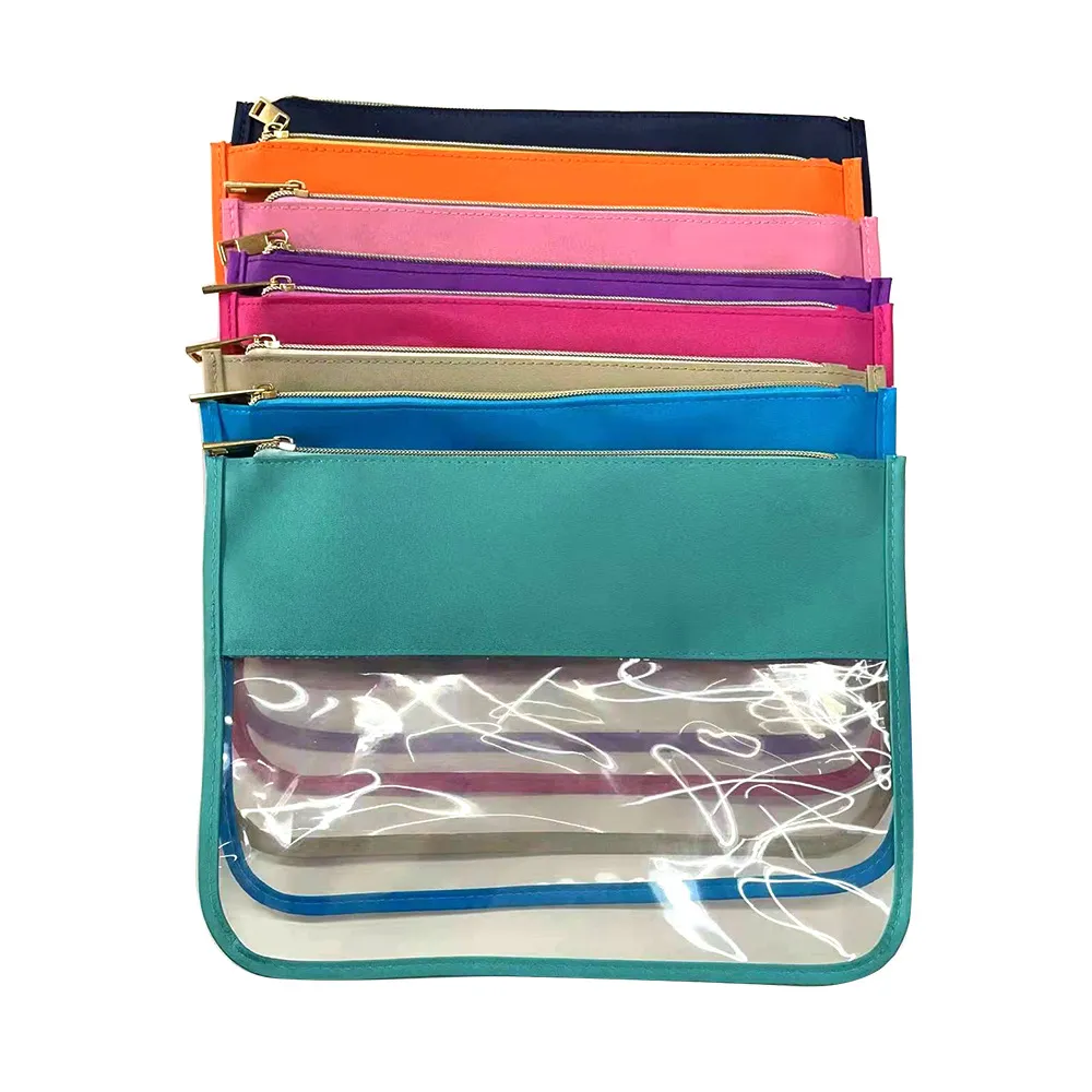 Transparent Women's Cosmetic Bag Nylon Waterproof Makeup Bags Travel Clear Bathroom Organizer Bath Toiletry Wash Snack Bag