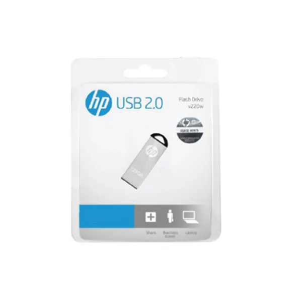HP V220w Metal Keychain USB Flash Drive, High Speed USB 2.0 Memory