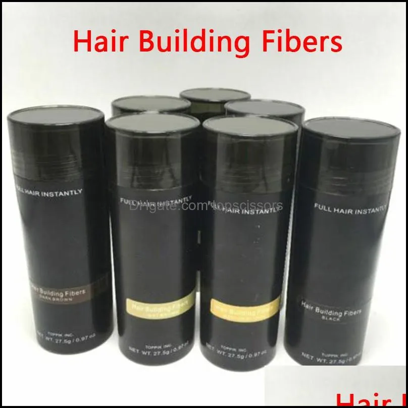 20%OFF Fedex/DHL Hair Building Fibers Pik 27.5g Hair Fiber Thinning Concealer Instant Keratin Hair Powder Black Spray Applicator