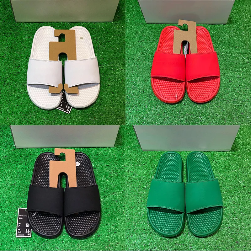 Top Moda 2023 Benassi Slippers Tanjun Sandals JDI Womens Mens Designer Slides Branco Verde Verde Vermelho Verão Sons Proférico à prova de odor Sapatos deslizantes Slider Tamanho 36-45