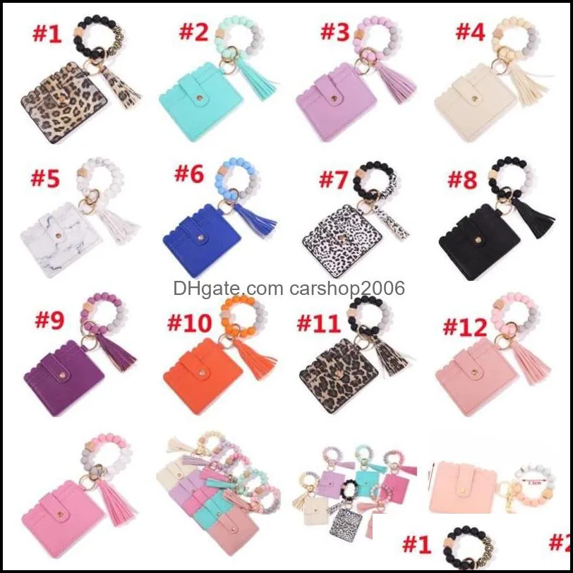 Party Favor Event Supplies Festive Home Garden Ups Fashion Pu Leather Bracelet Wallet Keychain Dhtlh