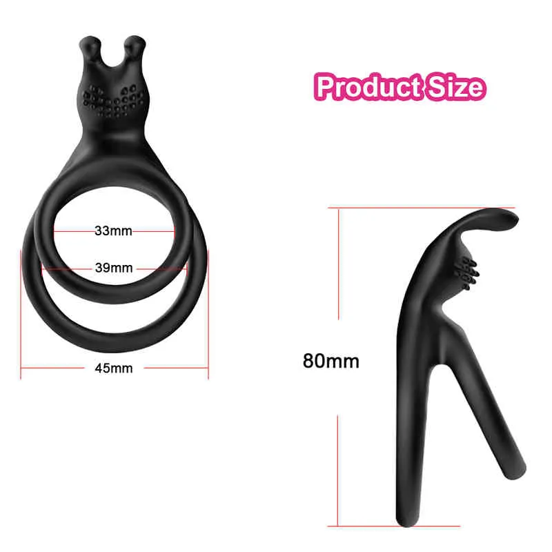 Giocattoli del sesso giocattoli masager Massaggiatore Vibratore Giocattoli per adulti Cazzo del pene Anelli in silicone Anello Stimolazione del clitoride Ritardo Eiaculazione Masturbatore maschile Per P3EU